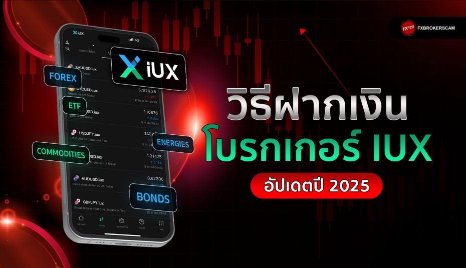 วิธีฝากเงินโบรกเกอร์ IUX ล่าสุด ปี 2025
